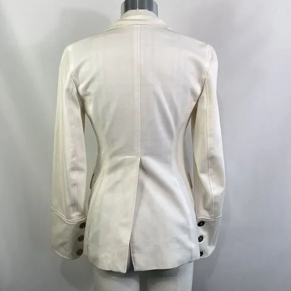 Burberry Cream High Neck SideโButton Jacket - Picture 10 of 16